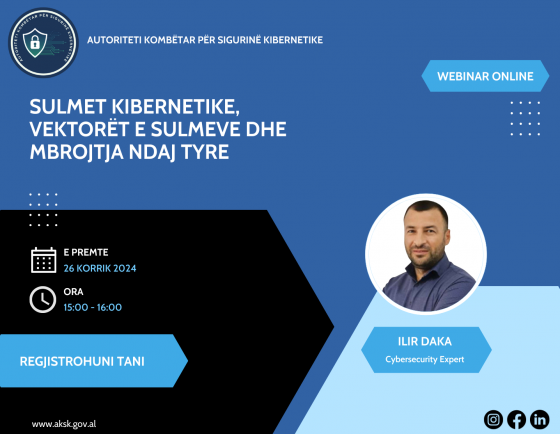 Online Webinar on: “Cyber ​​Attacks, Attack Vectors and Defense Against Them”