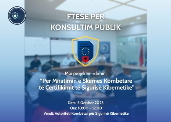 Invitation for public consultation on the draft decision “On the Approval of the National Cybersecurity Certification Scheme”