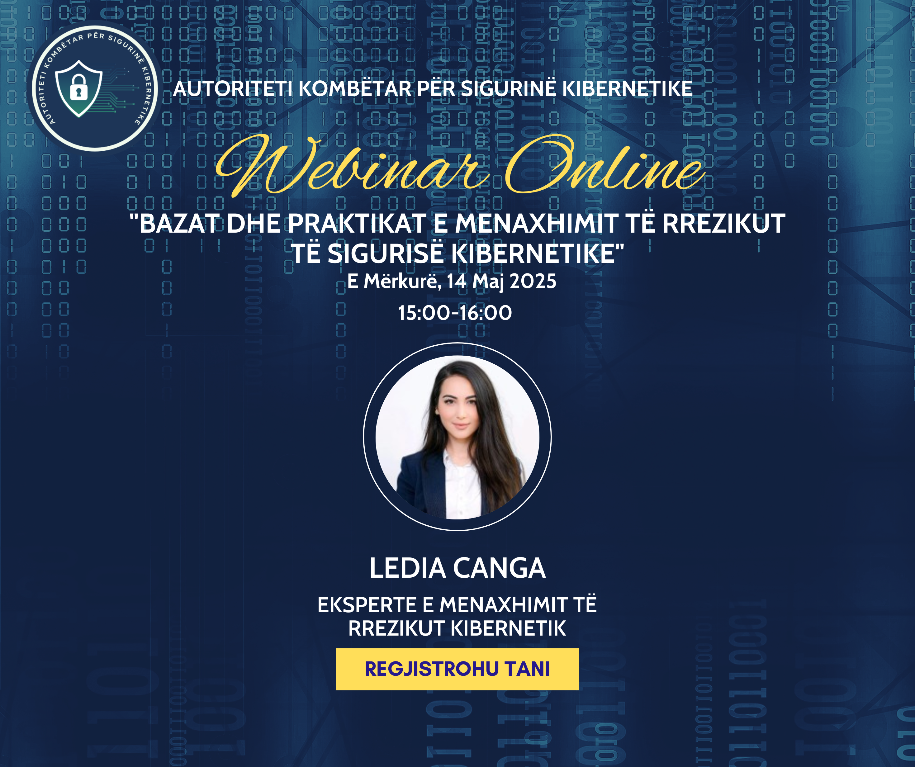 Webinar Online me Temë: "Bazat dhe Praktikat e Menaxhimit të Rrezikut të Sigurisë Kibernetike"