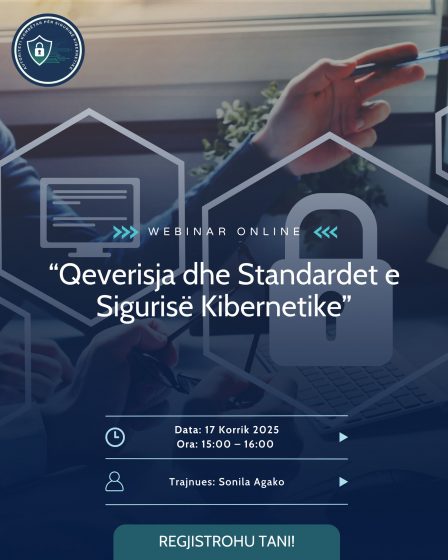 Webinar i ri nga AKSK: “Qeverisja dhe standardet e sigurisë kibernetike”