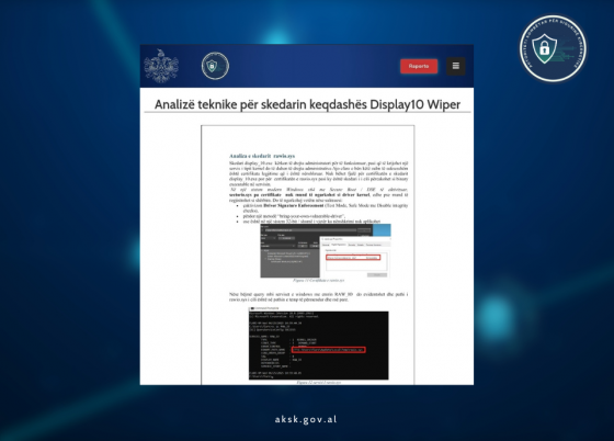 Sulmi kibernetik ndaj Bashkisë Tiranë/ AKSK publikon analizën teknike për skedarin keqdashës ‘Display10 Wiper”