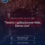 Webinar: “Testimi i aplikacioneve Web. Demo Live”