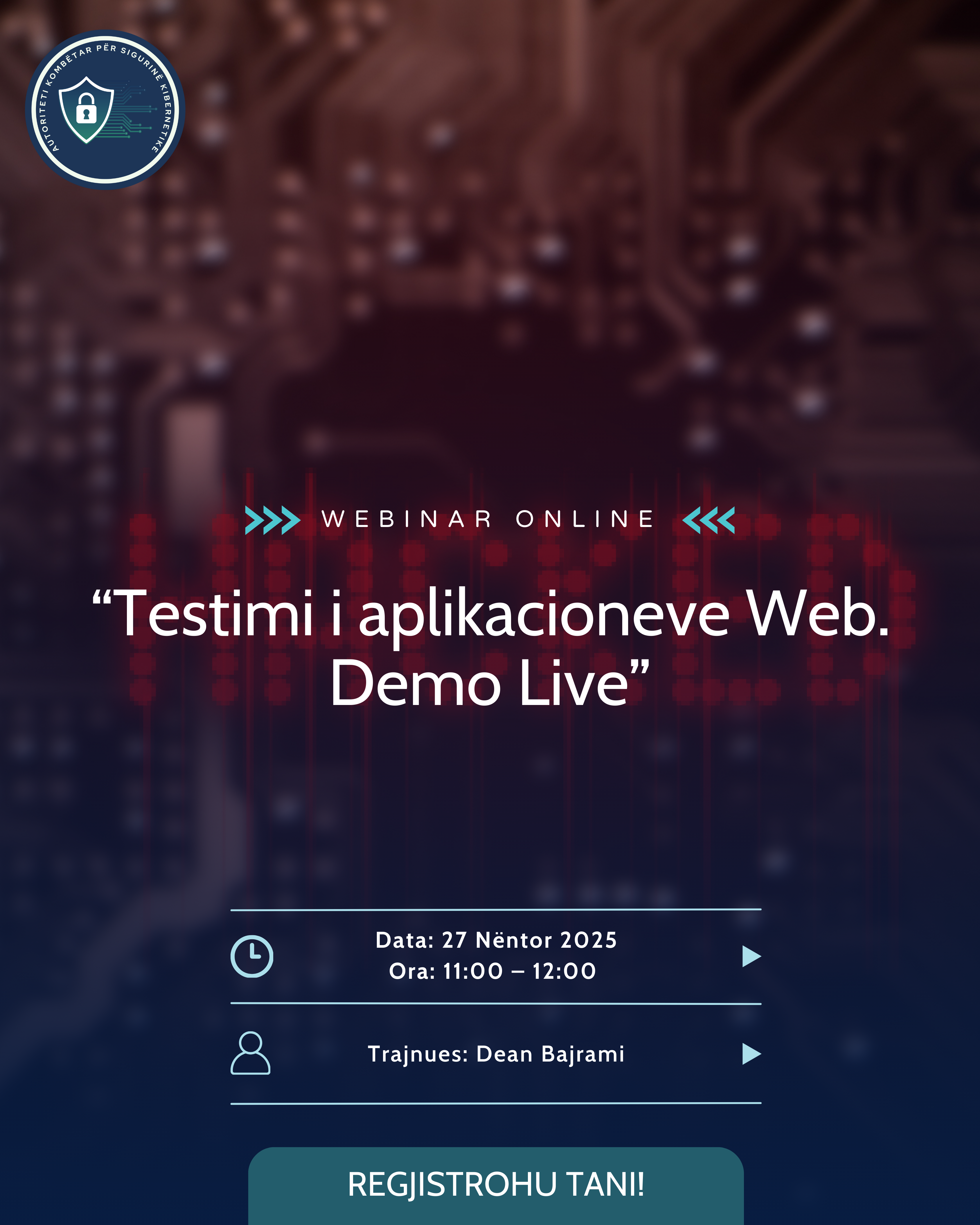Webinar: “Testimi i aplikacioneve Web. Demo Live”
