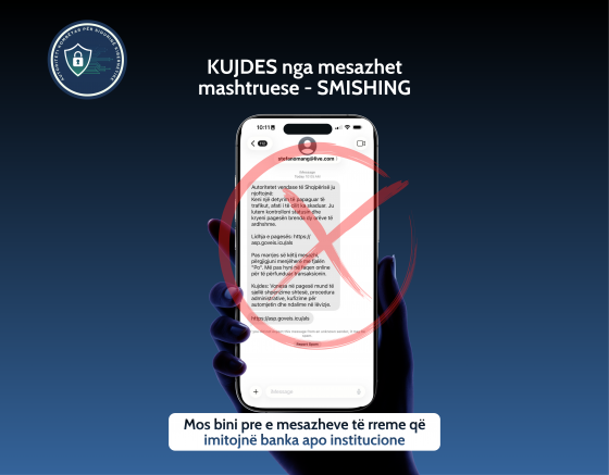 Kujdes nga SMISHING (Mesazhe SMS mashtruese)