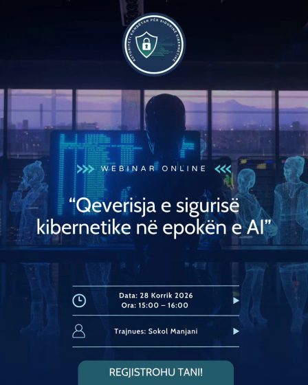 Webinar “Qeverisja e sigurisë kibernetike në epokën e AI”